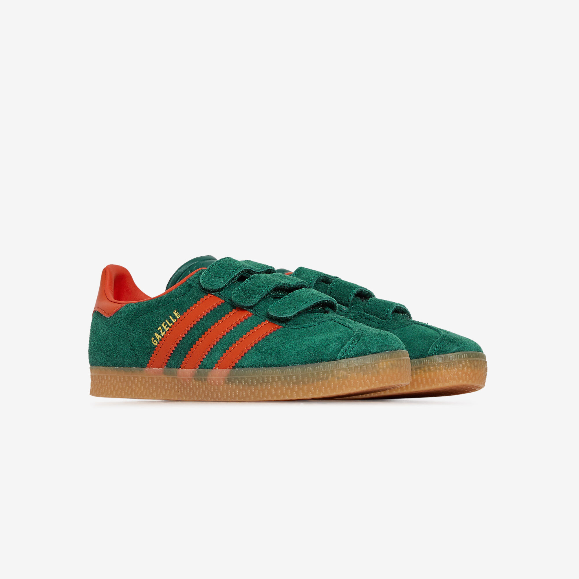 ADIDAS ORIGINALS GAZELLE CF GROEN ORANJE SNEAKERS KINDEREN Courir.be
