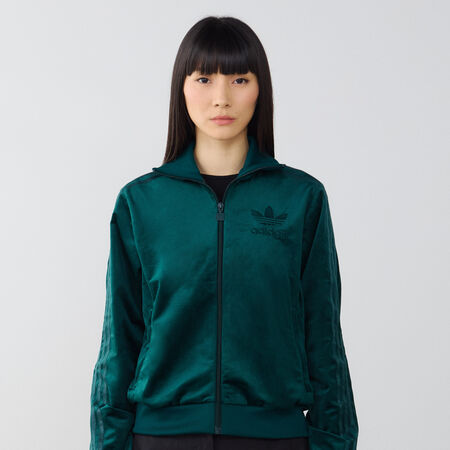ADIDAS ORIGINALS JACKET FZ ADICOLOR VELVET VERT FEMME