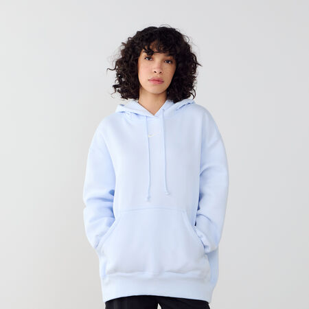 NIKE HOODIE PHOENIX LONG OVERSIZED BLEU/BLANC FEMME