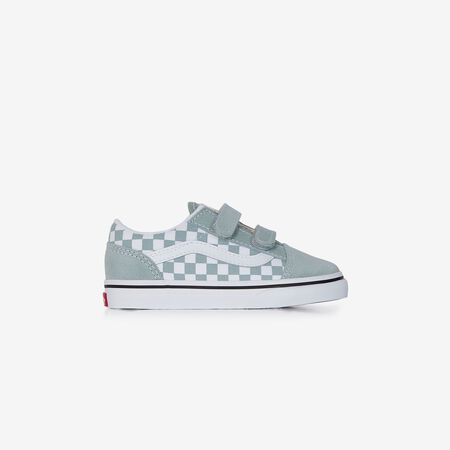 VANS old skool OLD SKOOL V CHECKERBOARD BLEU CIEL BÉBÉ