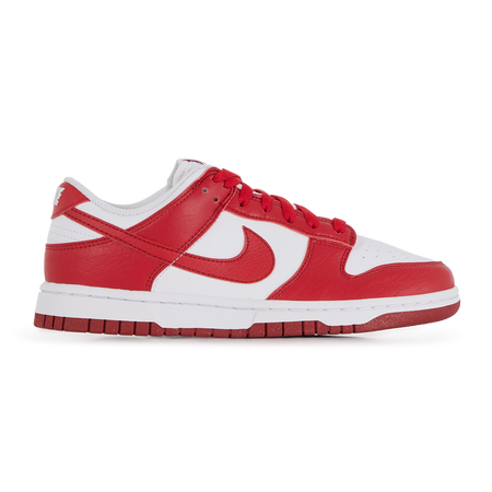 NIKE DUNK LOW BLANC ROUGE SNEAKERS FEMME Courir.be