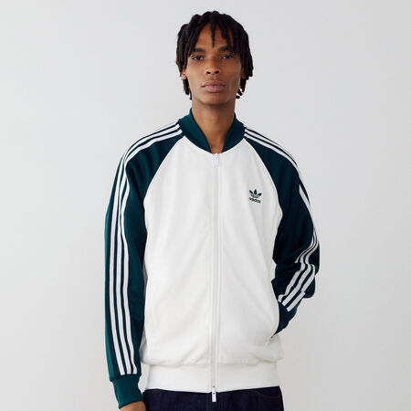 ADIDAS ORIGINALS JACKET FZ SUPERSTAR BLANC/VERT HOMME