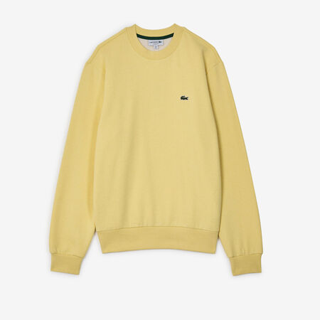 LACOSTE SWEAT CREW CLASSIC LOGO GEEL HEREN