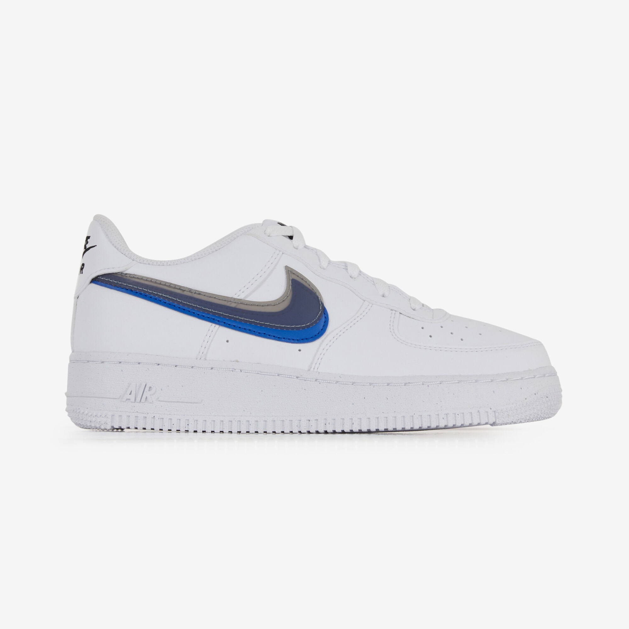 NIKE AIR FORCE 1 LOW SWOOSH PACK BLANC BLEU SNEAKERS ENFANT