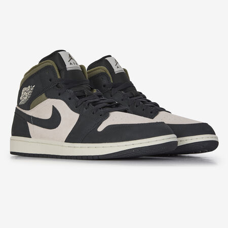 JORDAN AIR JORDAN 1 MID SE NOIR/KAKI HOMME