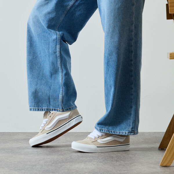 VANS KNU SKOOL BEIGE/BLANC SNEAKERS FEMME