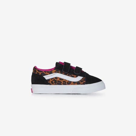 VANS old skool OLD SKOOL V LEOPARD NOIR/ROSE BÉBÉ