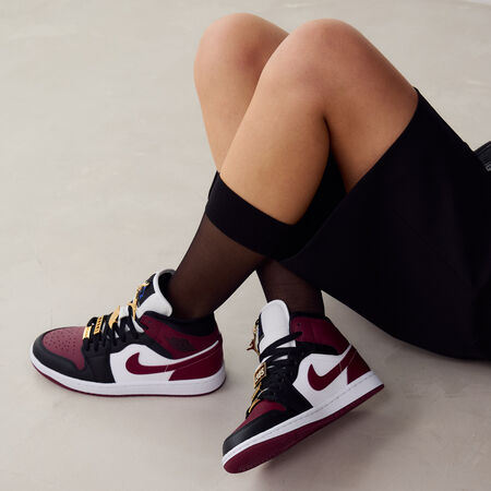 JORDAN air jordan 1 AIR JORDAN 1 MID BORDEAUX/NOIR FEMME