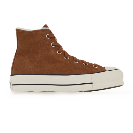 CONVERSE chuck taylor all star CHUCK TAYLOR ALL STAR LIFT HI SUEDE MARRON FEMME