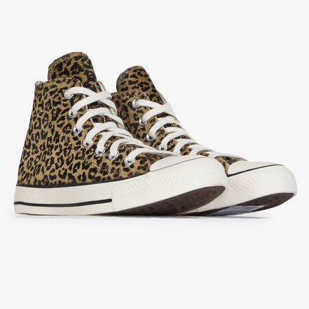 CONVERSE chuck taylor all star CTAS HI PONY HAIR LEOPARD MARRON/NOIR DAMES