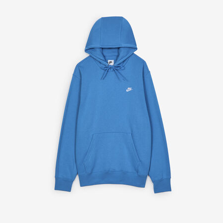 HOODIE CLUB SMALL LOGO : BLEU/BLANC