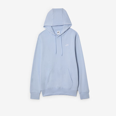 NIKE HOODIE CLUB SMALL LOGO BLEU/BLANC HEREN