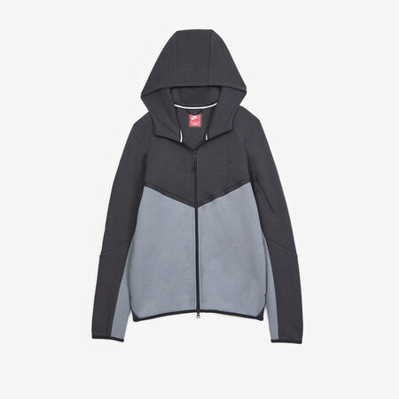 NIKE JACKET TECH FLEECE FZ NOIR/GRIS HEREN