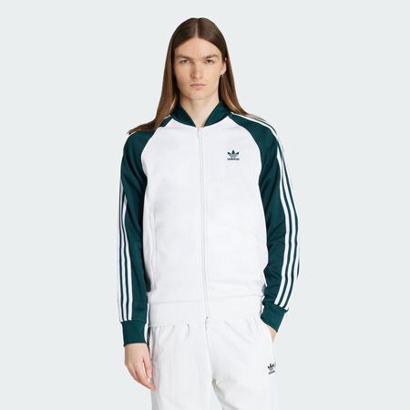 ADIDAS ORIGINALS JACKET FZ SUPERSTAR BLANC/VERT HOMME