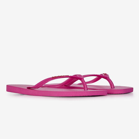 HAVAIANAS SLIM SQUARE LOGO POP UP ROSE DAMES