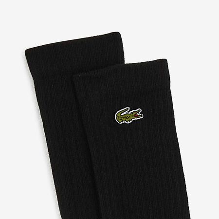 LACOSTE CHAUSSETTES X3 CREW LOGO NOIR HOMME