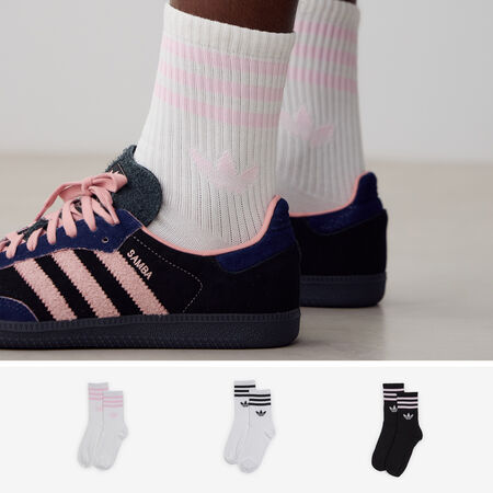 ADIDAS ORIGINALS CHAUSSETTES X3 CREW 3 STRIPES BLANC/NOIR MIXTE