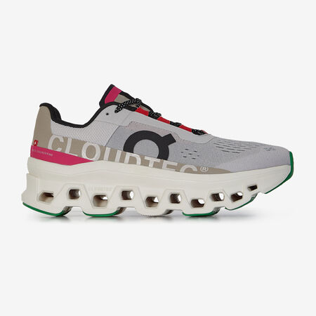 ON RUNNING CLOUDMONSTER BLANC/ROSE FEMME
