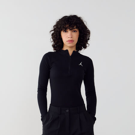 JORDAN TOP KNIT NOIR/BLANC FEMME
