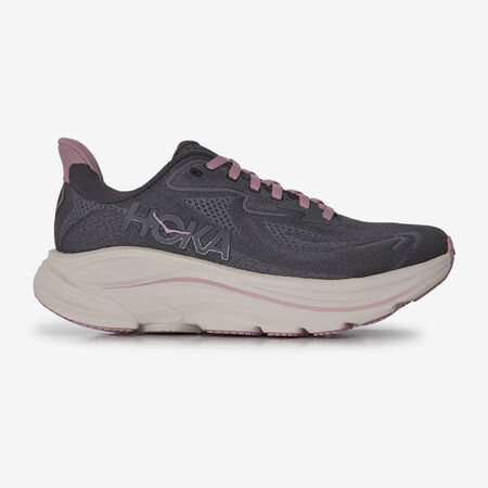 HOKA CLIFTON 10 NOIR/ROSE DAMES