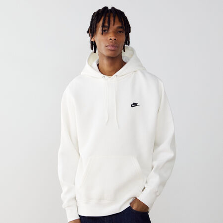 NIKE HOODIE CLUB SMALL LOGO BLANC HOMME