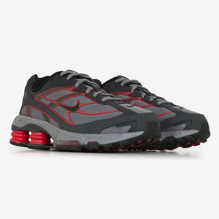 NIKE shox SHOX RIDE 2 GRIS/ROUGE HOMME