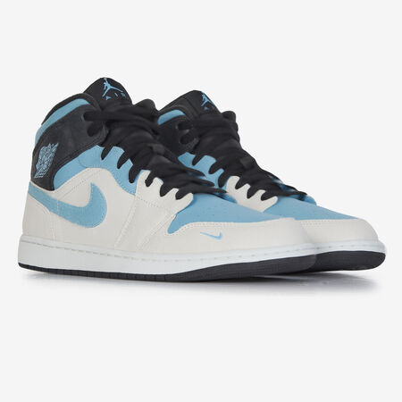 JORDAN AIR JORDAN 1 MID SE BLANC/BLEU HEREN