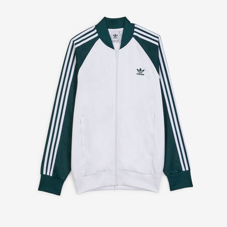 ADIDAS ORIGINALS JACKET FZ SUPERSTAR BLANC/VERT HOMME