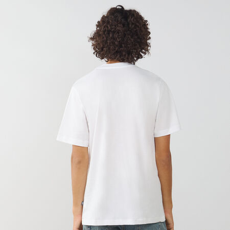 NEW BALANCE TEE SHIRT OVAL LOGO BLANC/NOIR HEREN