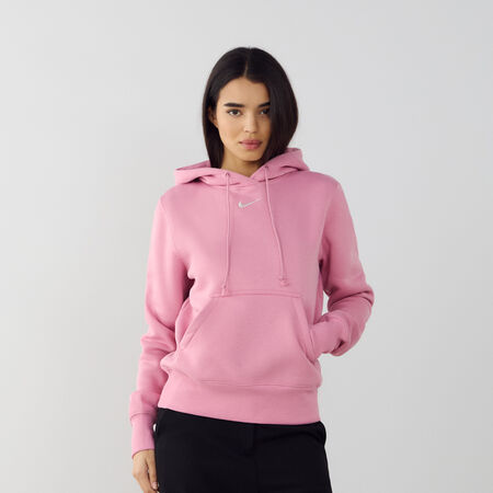 NIKE HOODIE CLUB CENTERED LOGO ROSE/BLANC FEMME