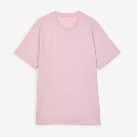 CONVERSE TEE SHIRT STAR CHEVRON EMBROIDERED ROSE/BLANC HOMME