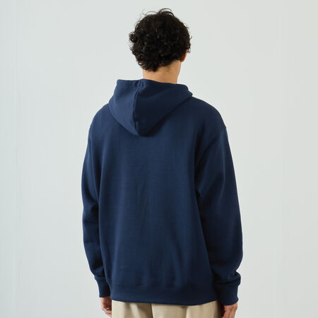 NEW BALANCE HOODIE SMALL LOGO BLEU HOMME