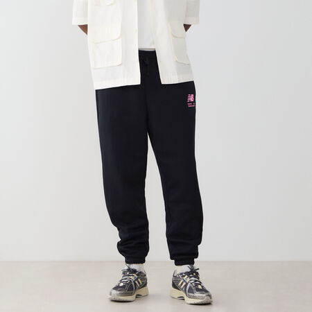 NEW BALANCE PANT JOGGER EMBRO LOGO BOSTON 06 NOIR/ROSE HOMME