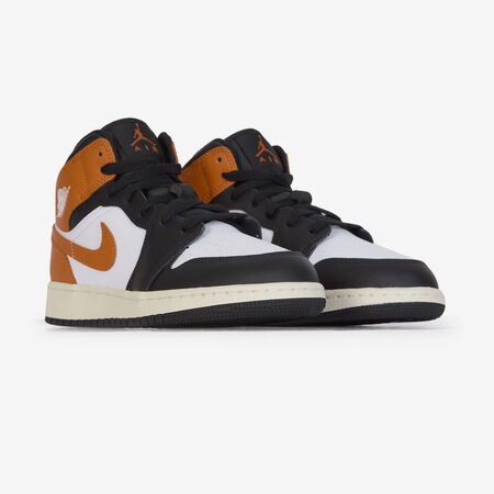 JORDAN AIR JORDAN 1 MID ORANGE/NOIR JUNIOR