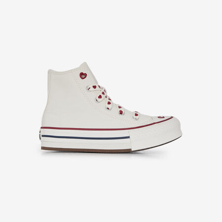 CONVERSE chuck taylor all star CHUCK TAYLOR EVA LIFT HI VALENTINE BLANC/ROUGE CADET