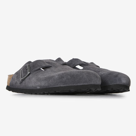 BIRKENSTOCK boston BOSTON SUEDE CHARCOAL GRIS DAMES