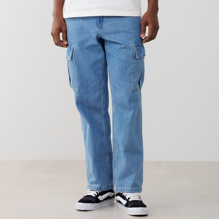 VANS PANT CARGO LOOSE DENIM BLAUW HEREN