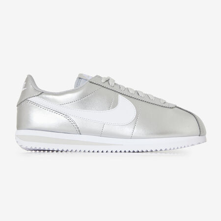 CORTEZ METALLIC : ARGENT/BLANC