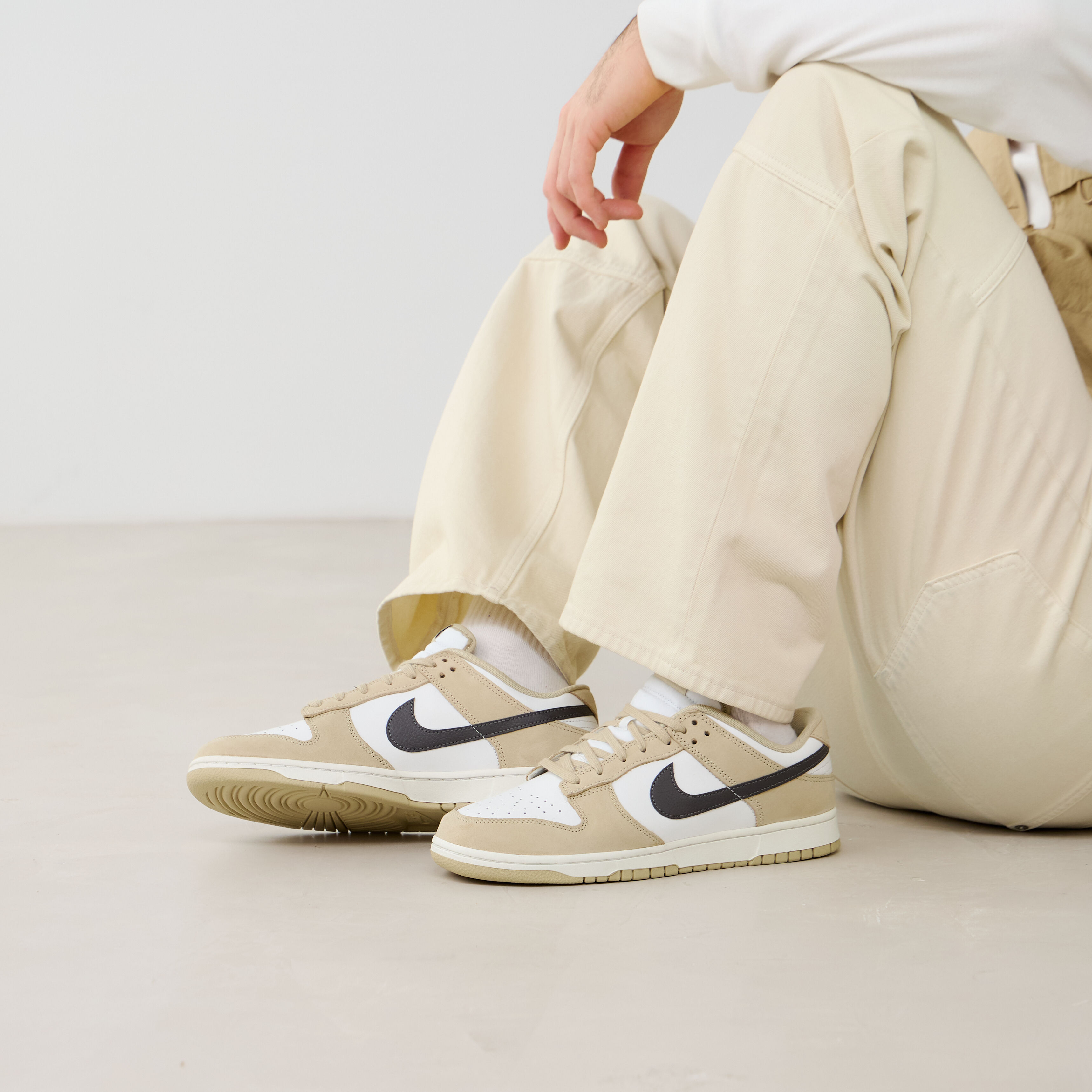nike dunk beige blanc