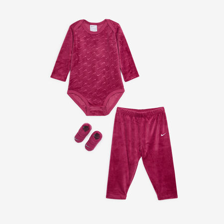 3 PC SET VELOUR SWOOSH : ROSE