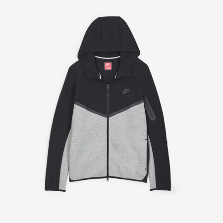 NIKE JACKET TECH FLEECE FZ NOIR/GRIS HEREN