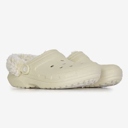 CROCS FLEECE LINED CLOG BLANC DAMES