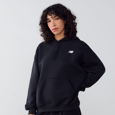 NEW BALANCE HOODIE ATHLETICS CLUB NOIR/BLANC FEMME
