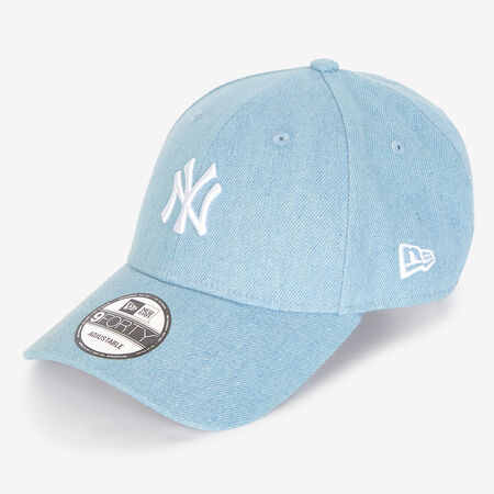 NEW ERA 9FORTY NY DENIM EMBROIDERY LOGO BLEU/BLANC HOMME