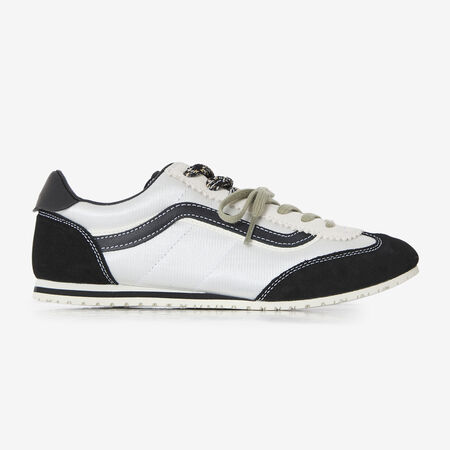 VANS SUPER LOWPRO DOUBLE LACES BLANC/NOIR DAMES