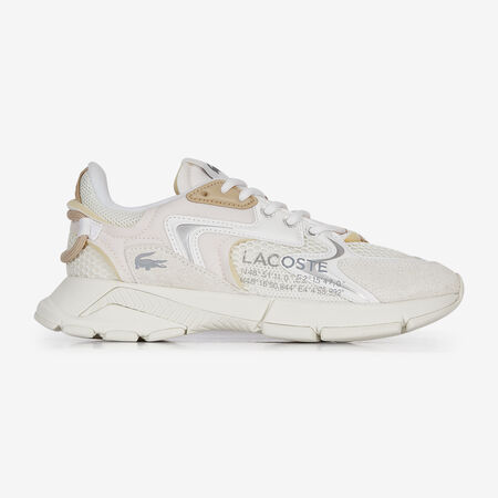 LACOSTE l00 L003 NEO BLANC/BEIGE FEMME