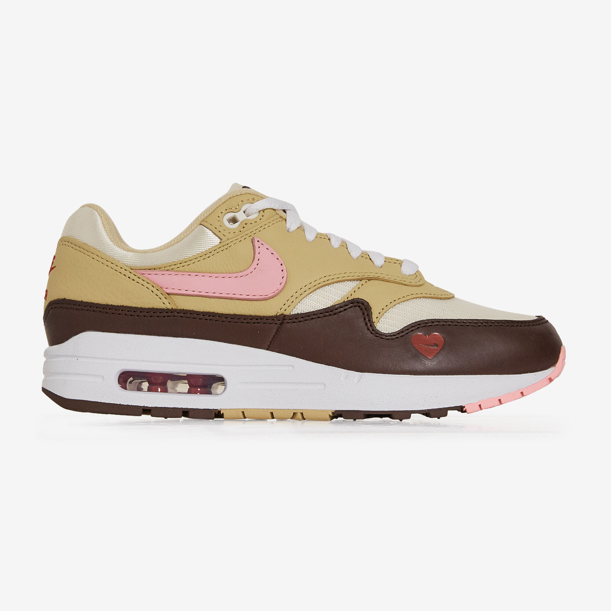 NIKE AIR MAX 1 VALENTINE BEIGE ROSE SNEAKERS FEMME Courir.be