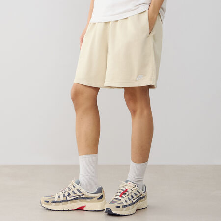 NIKE SHORT CLUB FLOW BEIGE/BLANC HOMME