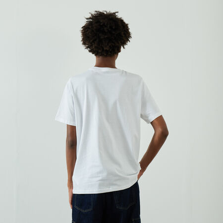 PUMA TEE SHIRT SATIN LOGO BLANC/VERT HOMME