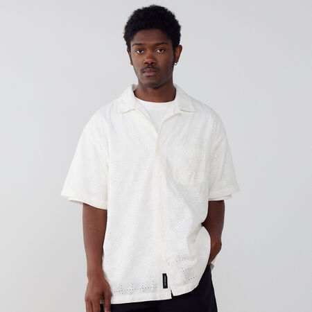 VANS SHIRT WAYSIDE EYELET BEIGE HEREN